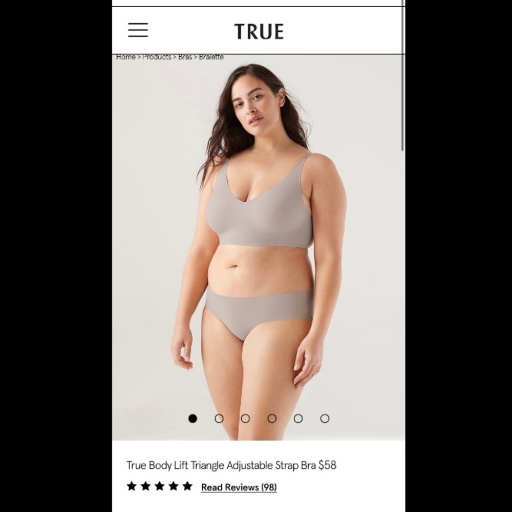 True Body Lift Triangle Adjustable Strap Bra